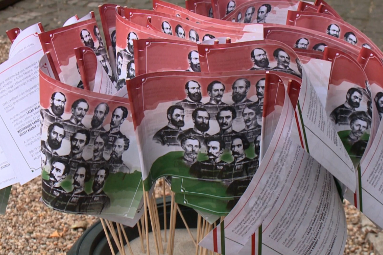 Az aradi vértanúkra emlékeztek Győrben