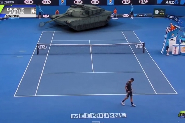 Láttál már tankot teniszezni Djokoviccsal? 