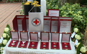 Elismerések a Vöröskereszt győri ünnepségén