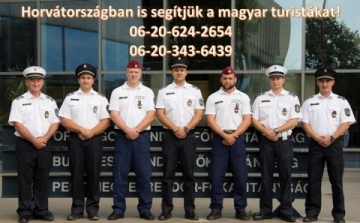 Magyar rendőrök is segítik a Horvátországban nyaraló turistákat.