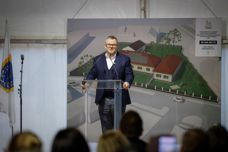 Alapkőletétel: óvodafejlesztés Bőnyben