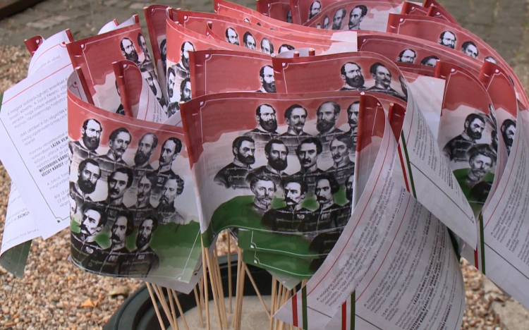 Az aradi vértanúkra emlékeztek Győrben