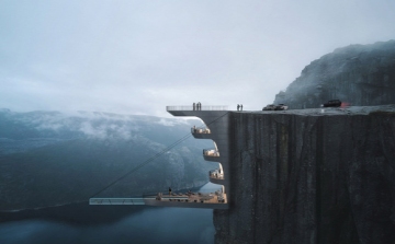 Bámulatos hotelt terveztek egy norvég sziklára