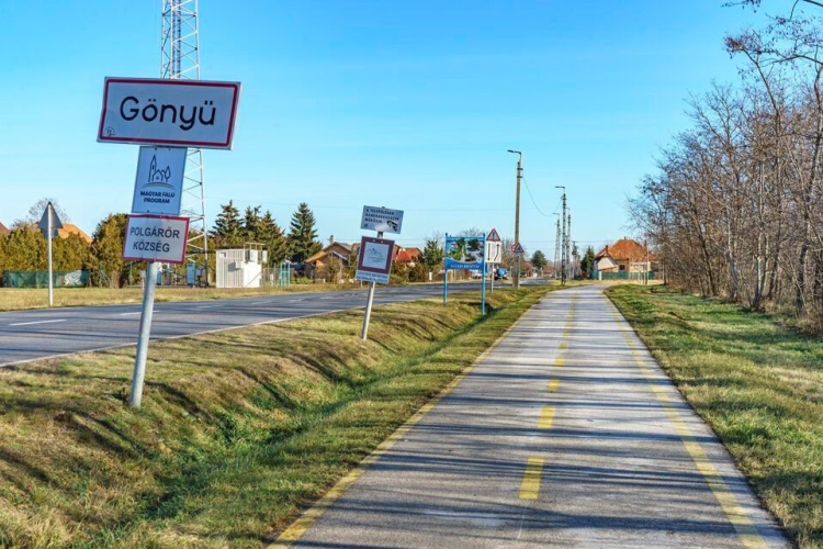 Javítják a Gönyű melletti bicikliutat