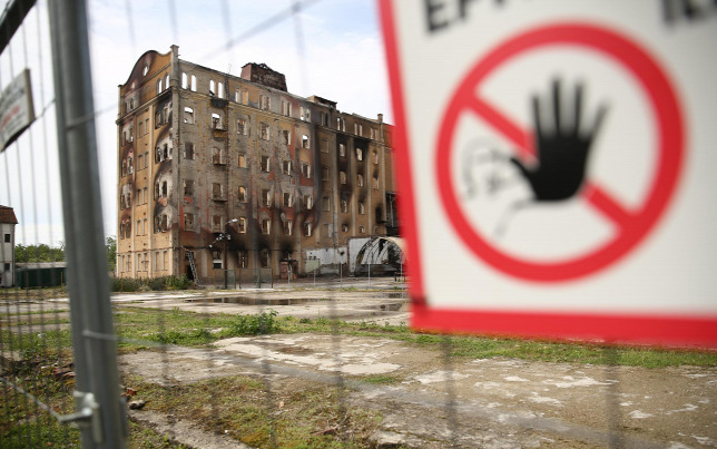 Megerősítik a kiégett békéscsabai István-malom szerkezetét