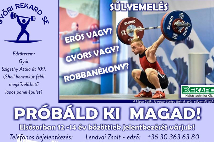 Ki akarod próbálni a súlyemelést? Itt van rá az alkalom....