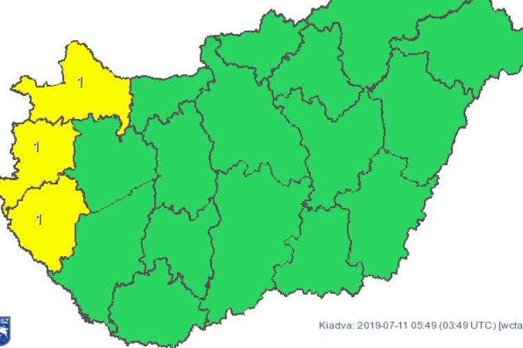 Újra jégesőre és zivatarokra figyelmeztetnek